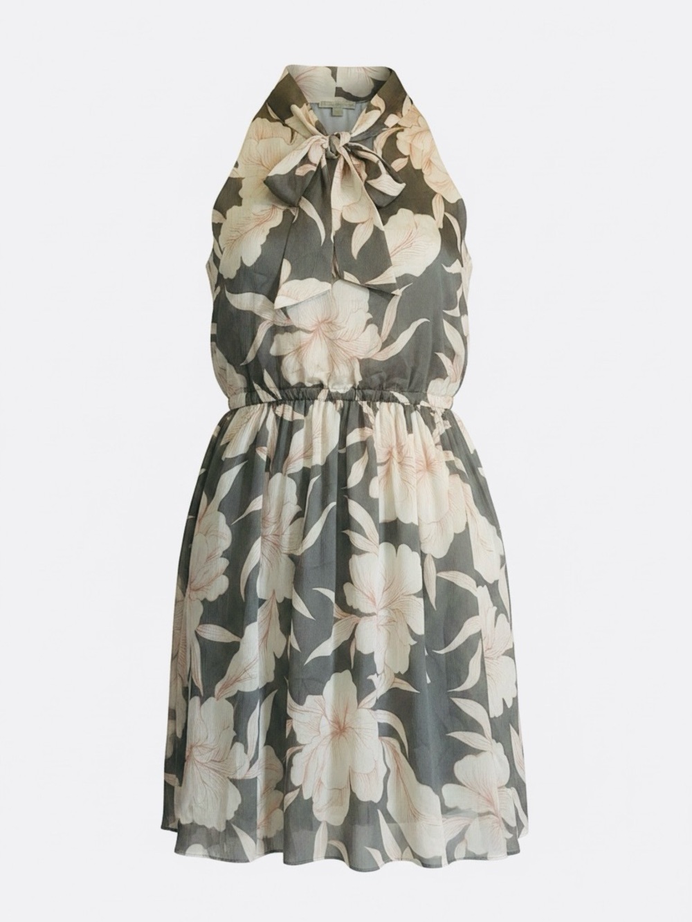 Plus Size Romantic Floral Halter Dress Wedding Guest Vacation Brunch - Picture 2 of 4